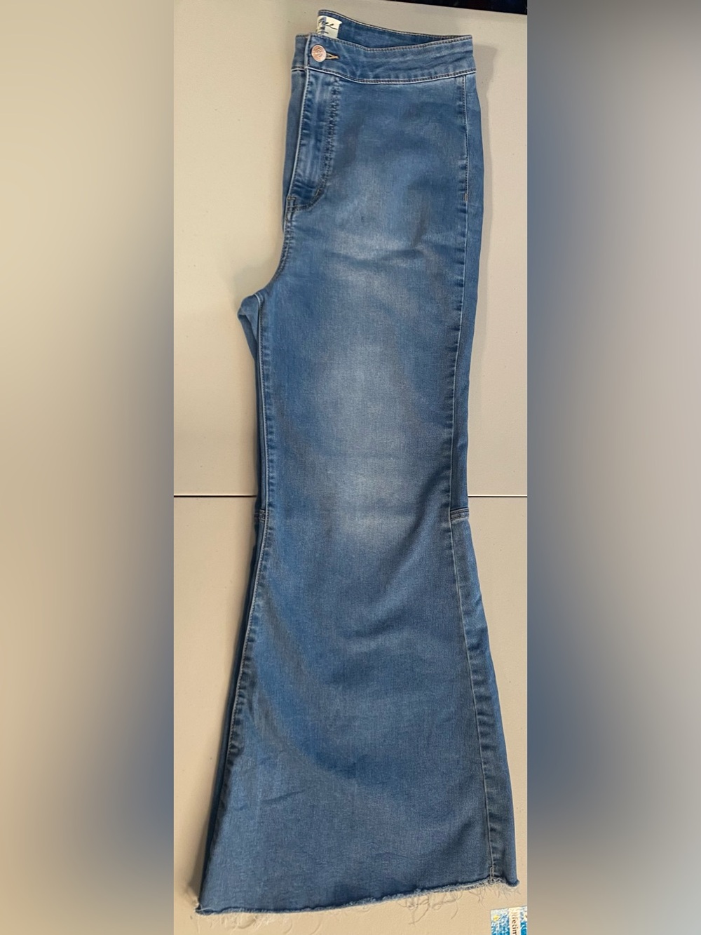Free People We The Free "Just Float On" Flare Jeans Blue Wash Bell Bottom 31